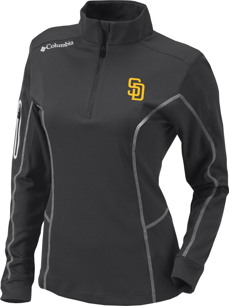 コロンビア レディース トップス シャツ Columbia Women'san Diego Padres Omni-Wick Shotgun 1/4 Zipullover Gray グレー|ReVida 店