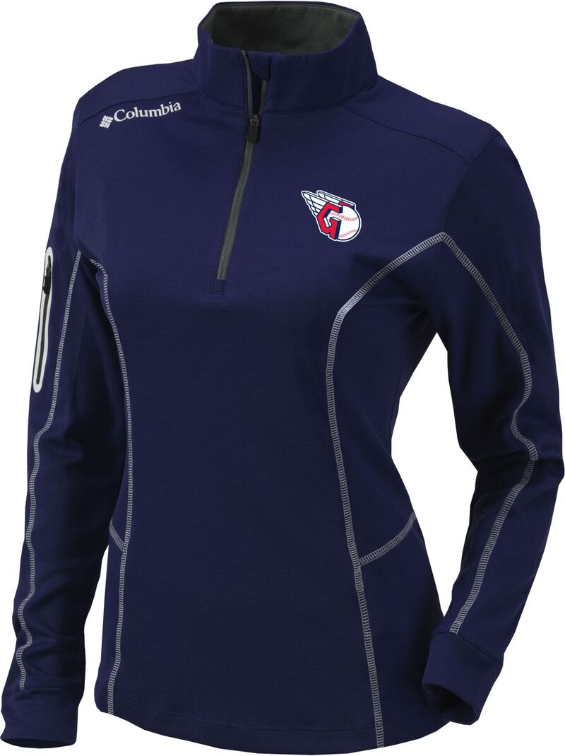 コロンビア レディース トップス シャツ Columbia Women's Cleveland Guardians Omni-Wick Shotgun 1/4 Zipullover Navy ネイビー｜ReVida 店