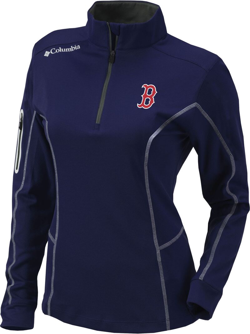 コロンビア レディース トップス シャツ Columbia Women's Boston Red Sox Omni-Wick Shotgun 1/4 Zipullover Navy ネイビー|ReVida 店