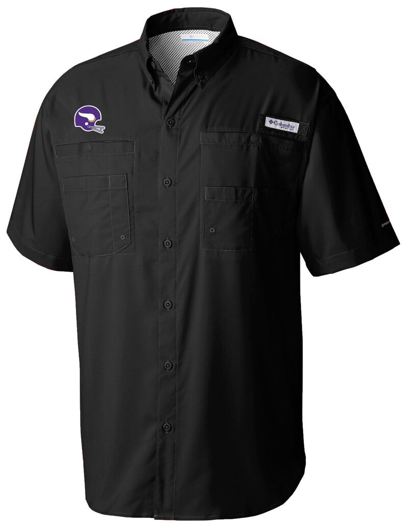 コロンビア メンズ トップス プルオーバー Columbia Men\u0027s Minnesota Vikings Black Tamiami Short Sleeve Shirt NoColor 黒いこと