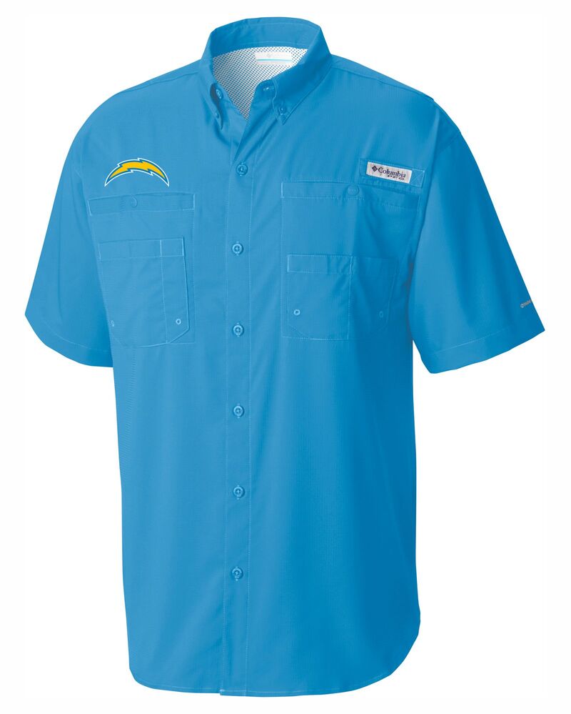 コロンビア メンズ トップス プルオーバー Columbia Men\u0027s Los Angeles Chargers Blue Tamiami Shirt NoColor 青色