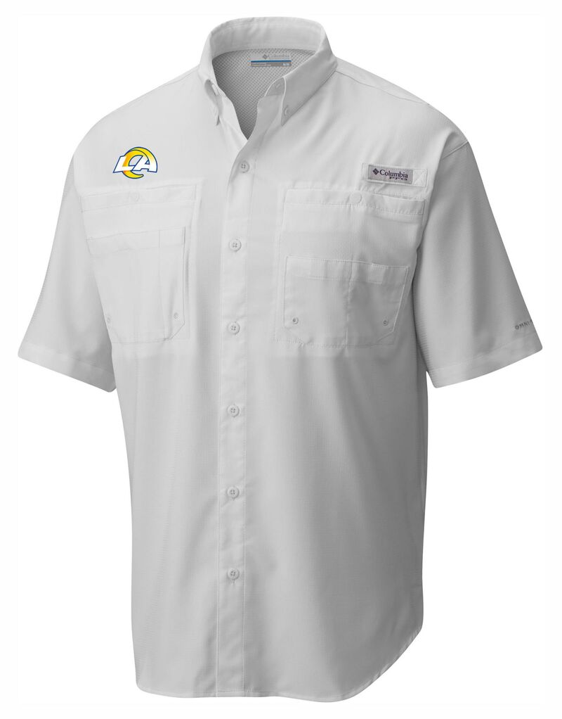 コロンビア メンズ トップス プルオーバー Columbia Men\u0027s Los Angeles Rams White Tamiami Shirt NoColor 白いこと