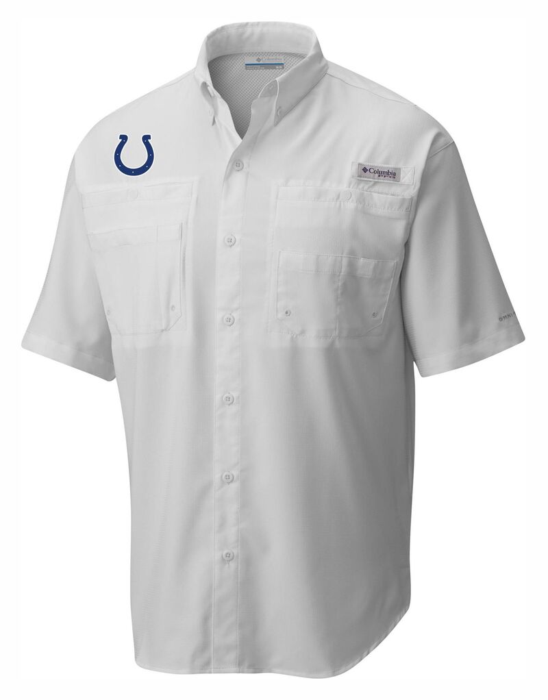 コロンビア メンズ トップス プルオーバー Columbia Men\u0027s Indianapolis Colts White Tamiami Shirt NoColor 白いこと