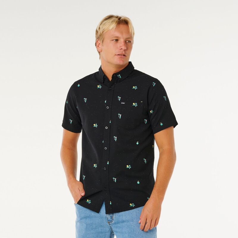 リップカール メンズ ボトムス ハーフパンツ・ショーツ シャツ Rip Curl Men'skelly Breach Woven Short Sleeve Shirt Black ブラック｜ReVida 店
