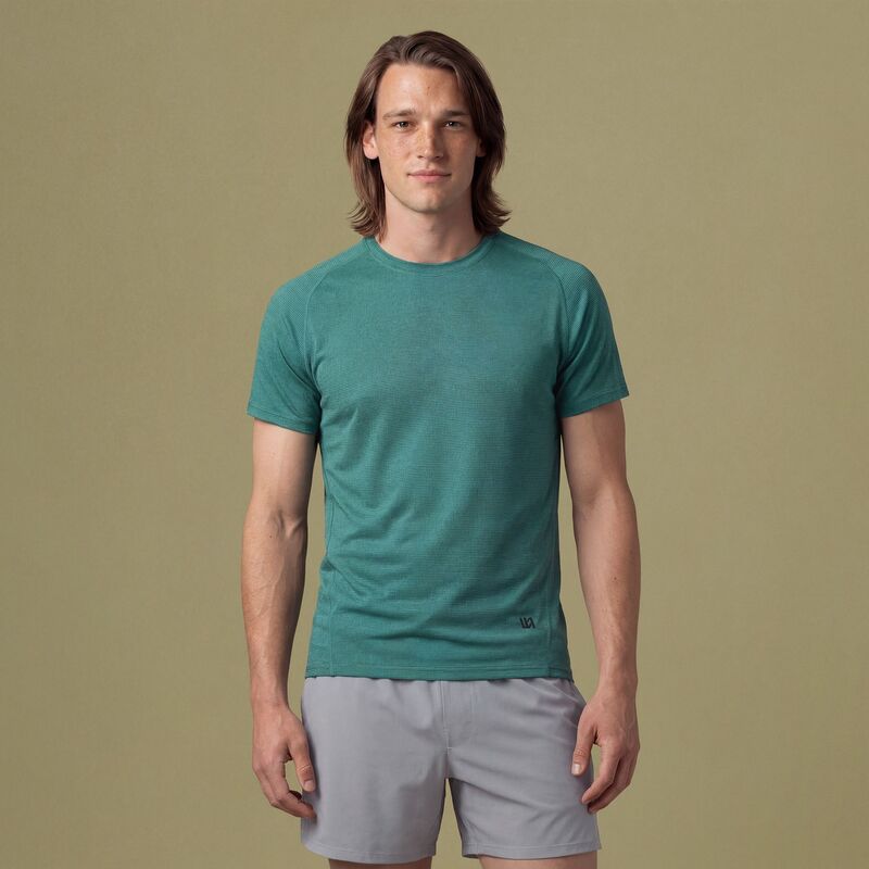 ヴァースト メンズ トップス Tシャツ VRST Men's Velocity Tee June Bug Heather ヘザー｜ReVida 店