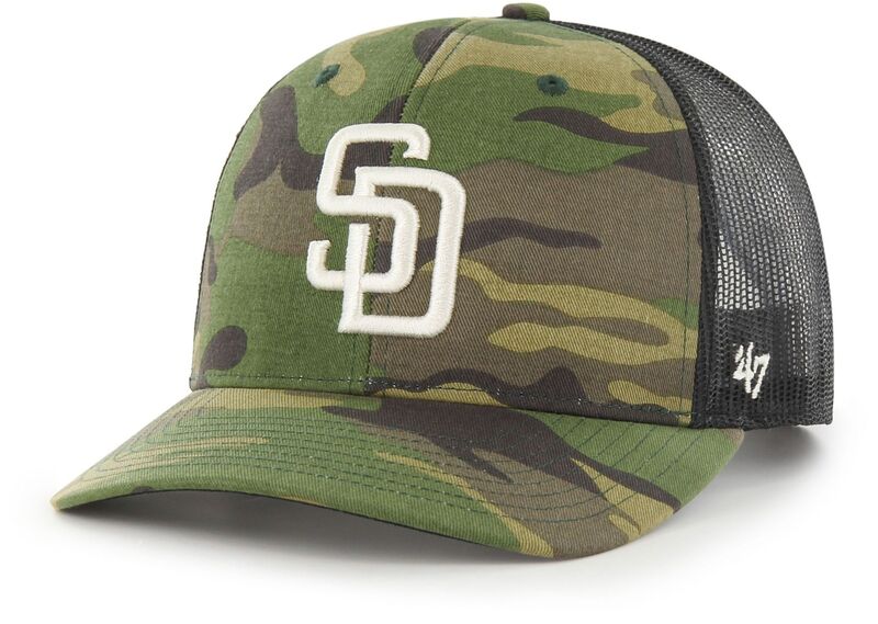 フォーティーセブン メンズ アクセサリー 帽子 '47 Men'san Diego Padres Camo Trucker Hat NoColor｜ReVida 店