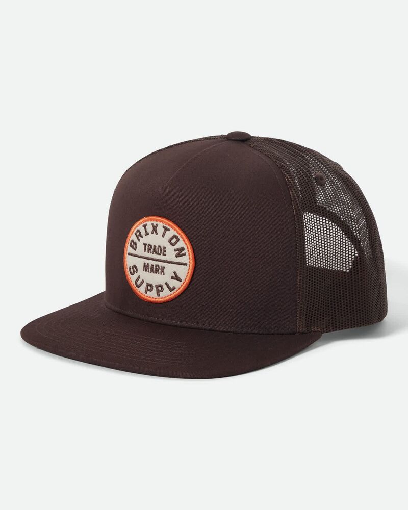 ブリクストン メンズ アクセサリー 帽子 BRIXTON Men's Oath Medium Profile Trucker Hat Chocolate/Chocolate チョコレート|ReVida 店