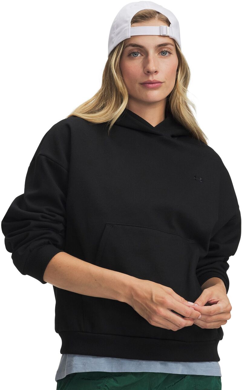 アンダーアーマー レディース アウター パーカー・スウェット フリース Under Armour Women's Icon Fleece Hoodie Ultimate Black/Ultimate Black ブラック|ReVida 店