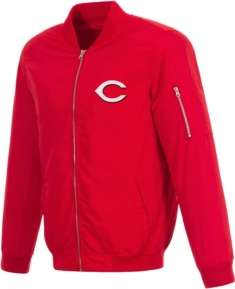 JH デザイン メンズ アウター ジャケット・ブルゾン JH Design Men's Cincinnati Reds Bomber Jacket NoColor｜ReVida 店