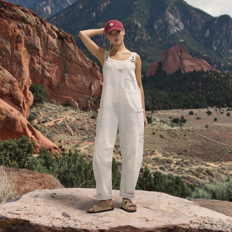 アルパインデザイン レディース ボトムス カジュアルパンツ ジャンプスーツ Alpine Design Women'stripe Jumpsuit Railroad Stripe ストライプ｜ReVida 店