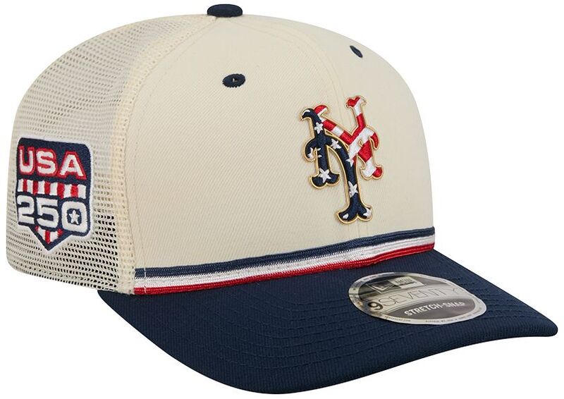 ニューエラ メンズ アクセサリー 帽子 New Eradult New York Mets 4th of July 9Seventy Adjustable Stretch-Snap Trucker Hat NoColor｜ReVida 店