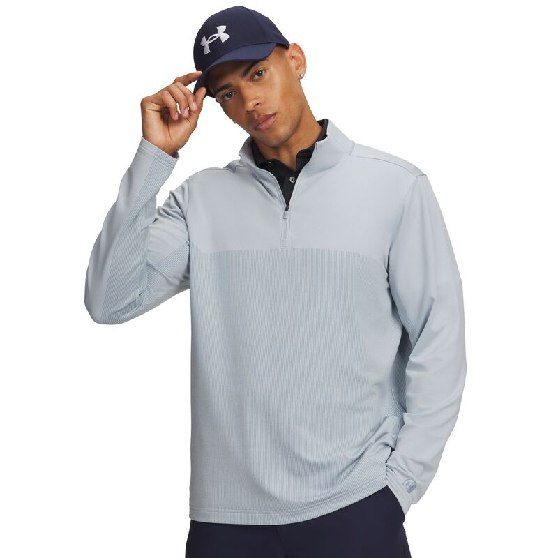 アンダーアーマー メンズ トップス シャツ Under Armour Men's UA Drive Lightweight Golf 1/2 Zip Blue Fog/Blue Wind/Blue Wind ブルー｜ReVida 店