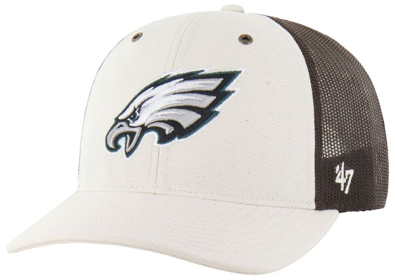 カーハート レディース アクセサリー 帽子 Carhartt x 47 Carhartt x '47 Adult Philadelphia Eagles Natural Undyed Adjustable Trucker Hat NoColor|ReVida 店