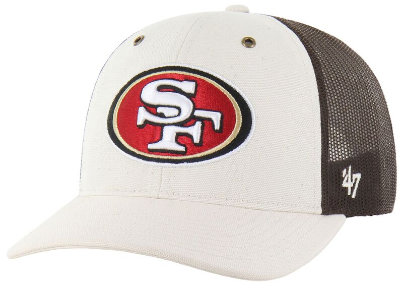 カーハート メンズ アクセサリー 帽子 Carhartt x 47 Carhartt x '47 Adult San Francisco 49ers Natural Undyed Adjustable Trucker Hat NoColor|ReVida 店
