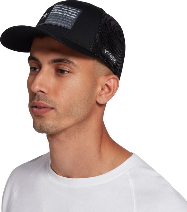 コロンビア メンズ アクセサリー 帽子 メッシュ キャップ Columbia Unisex Mesh Fish Flag Cap Black/Black/Tx Fish Flag ブラック