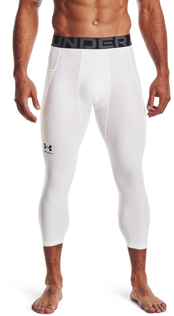 アンダーアーマー メンズ ボトムス カジュアルパンツ レギンス Under Armour Men's HeatGearmour 3/4 Leggings White/Black ホワイト