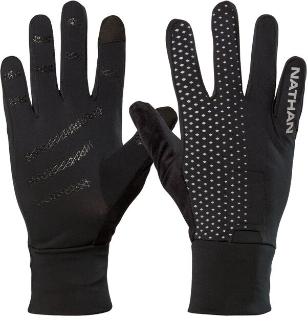 ナーサン レディース アクセサリー 手袋 Nathan HyperNight Reflective Gloves Black/Geo Stripe ブラック
