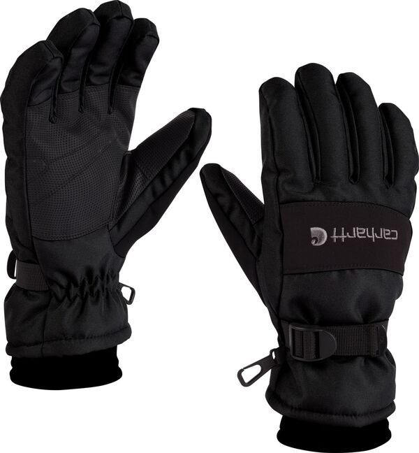 カーハート メンズ アクセサリー 手袋 ニット Carhartt Men's Waterproof Insulated Knit Cuff Gloves Black ブラック|ReVida 店