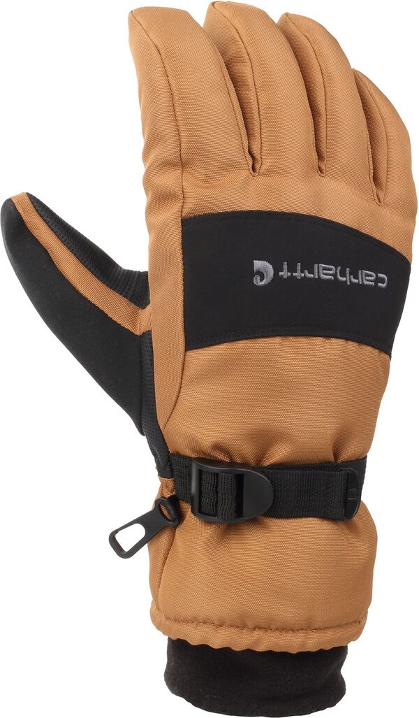 カーハート メンズ アクセサリー 手袋 ニット Carhartt Men's Waterproof Insulated Knit Cuff Gloves Brown/Black ブラック