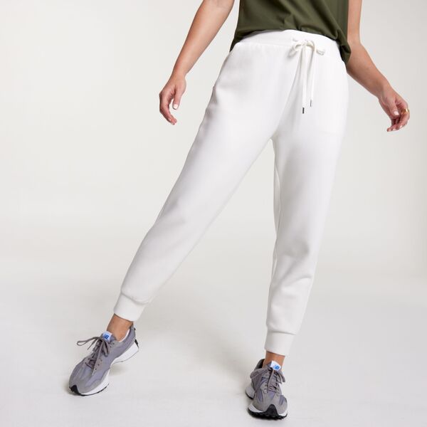 持ちはこび レディース ボトムス 心地好いズボン下 アクアラング CALIA Women\u0027soft Scuba Jogger Cloud Cover