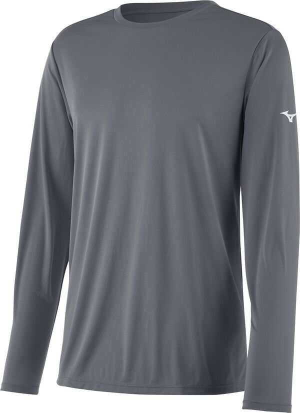 ミズノ メンズ トップス シャツ Mizuno Men's NXT Long Sleeve Shirt Grey グレー｜ReVida 店