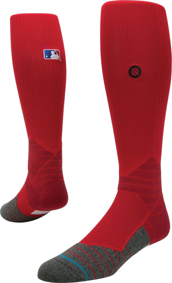 立場 レディース アンダーお召しもの ソックス Stance Adult MLB Diamond Pron-Field Baseball Socks Red 赤いこと