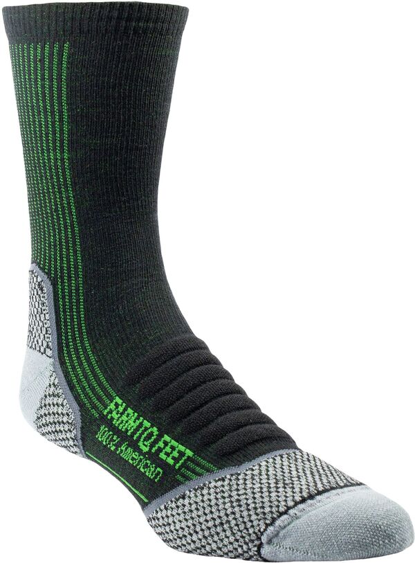 耕園 トゥ フート レディース アンダーお召しもの ソックス Farm to Feet Damascus 3/4 Crew Lightargeted Cushion Socks Black/Green 黒いこと