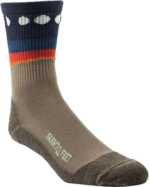 耕園 トゥ フート レディース アンダーお召しもの ソックス Farm to Feet Flagstaff Light Cushion 3/4 Crew Trail Socks Driftwood