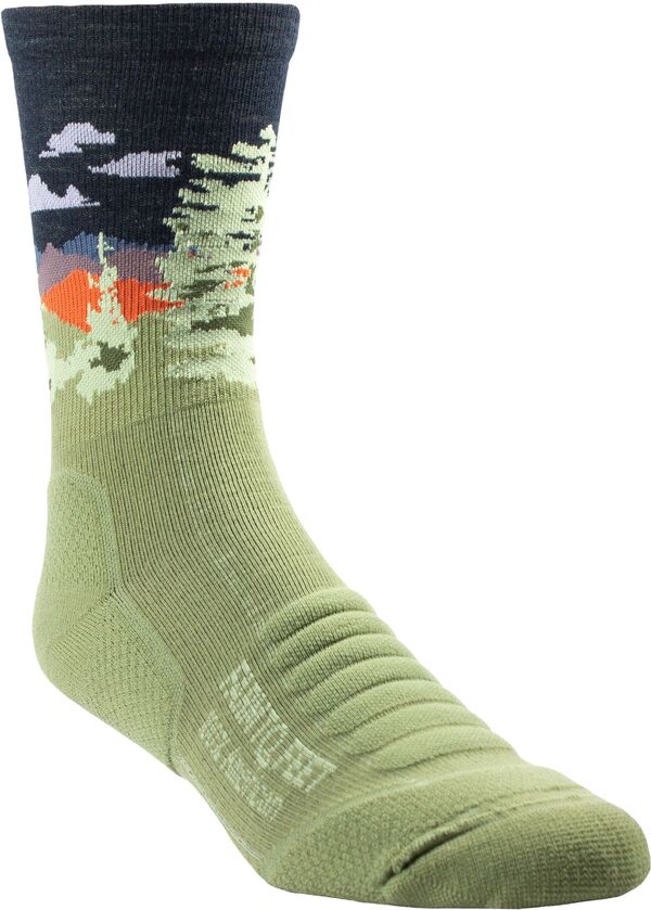 耕園 トゥ フート レディース アンダーお召しもの ソックス Farm to Feet Cascade Locks Lightargeted Cushion 3/4 Crew Socks Mosstone