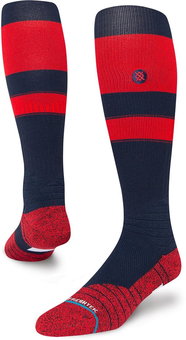 立場 レディース アンダーお召しもの ソックス Stance Adult Stripe On-Field Baseball Socks Navy/Red 米国海軍
