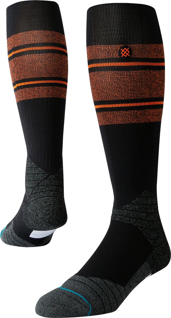 立場 レディース アンダーお召しもの ソックス Stance Adult MLB Diamond Pro Stripe On-Field Baseball Socks Orange/Black 黒いこと