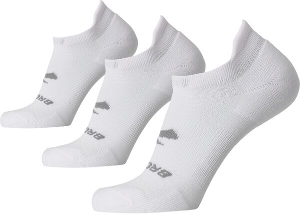 ブルックス レディース アンダーウェア 靴下 Brooks Men's Run-Ino Show 3-Pack Socks White ホワイト