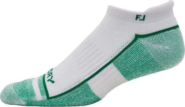 フットジョイ メンズ アンダーウェア 靴下 FootJoy Men\'s ProDry Roll Tab Golf Socks ? 2 Pack White/Green ホワイト｜ReVida 店
