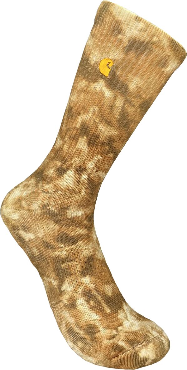 カーハート メンズ アンダーウェア 靴下 Carharttie Dye Crew Socks Khaki カーキ