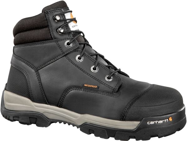 鉄道車両ハート形 メンズ シューズ ブーツ・レインブーツ Carhartt Men\u0027s Ground Force 6\u0027\u0027 Waterproof Composite Toe Work Boots Black 黒いこと