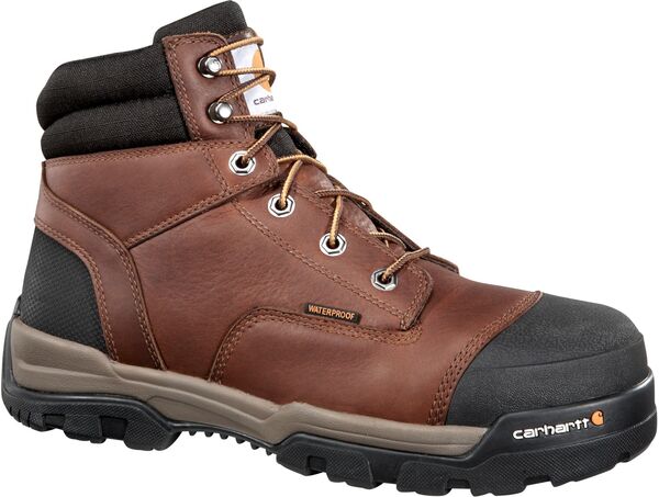 鉄道車両ハート形 メンズ シューズ ブーツ・レインブーツ Carhartt Men\u0027s Ground Force 6\u0027\u0027 Waterproof Composite Toe Work Boots Peanut