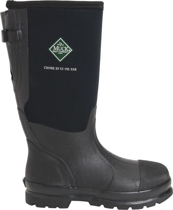 ムックブーツ メンズ シューズ ブーツ・レインブーツ Tシャツ Muck Boots Men's Chorextended Fit Waterproof Steel Toe Work Boots Black ブラック