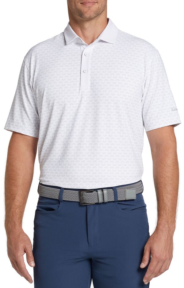 ウォルターヘーゲン メンズ トップス スポーツシャツ 刷り上げる Walter Hagen Men\u0027s Performance 11 Novelty Print Golf Polo Divot White 白いこと