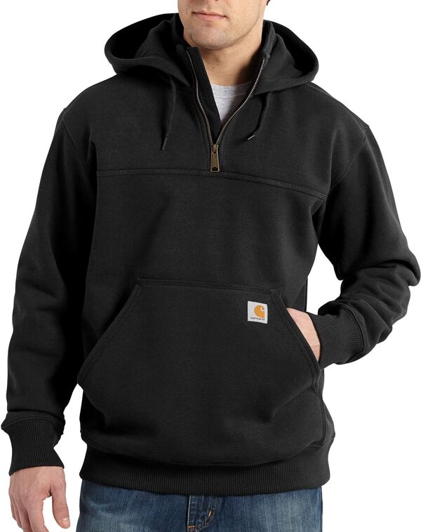 カーハート メンズ アウター パーカー・スウェット Carhartt Men's Paxton Heavyweight Mock Zip Hoodie Black ブラック