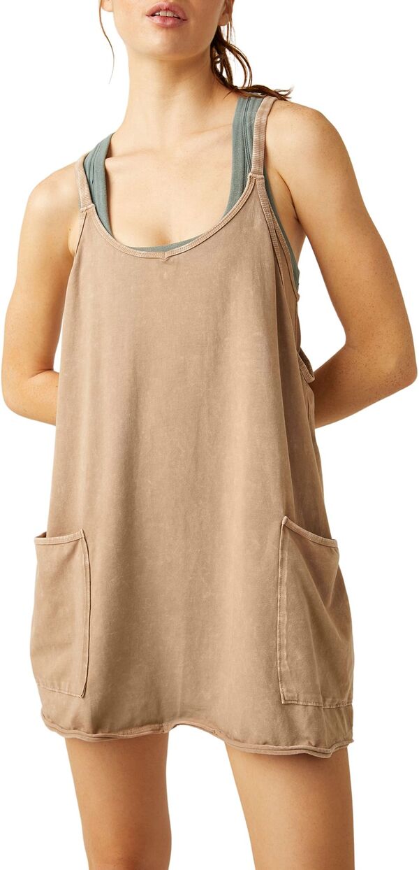 フリーピープル レディース トップス ワンピース ミニ FP Movement Women's Hot Shot Mini Dress Mocha Latte モカ|ReVida 店