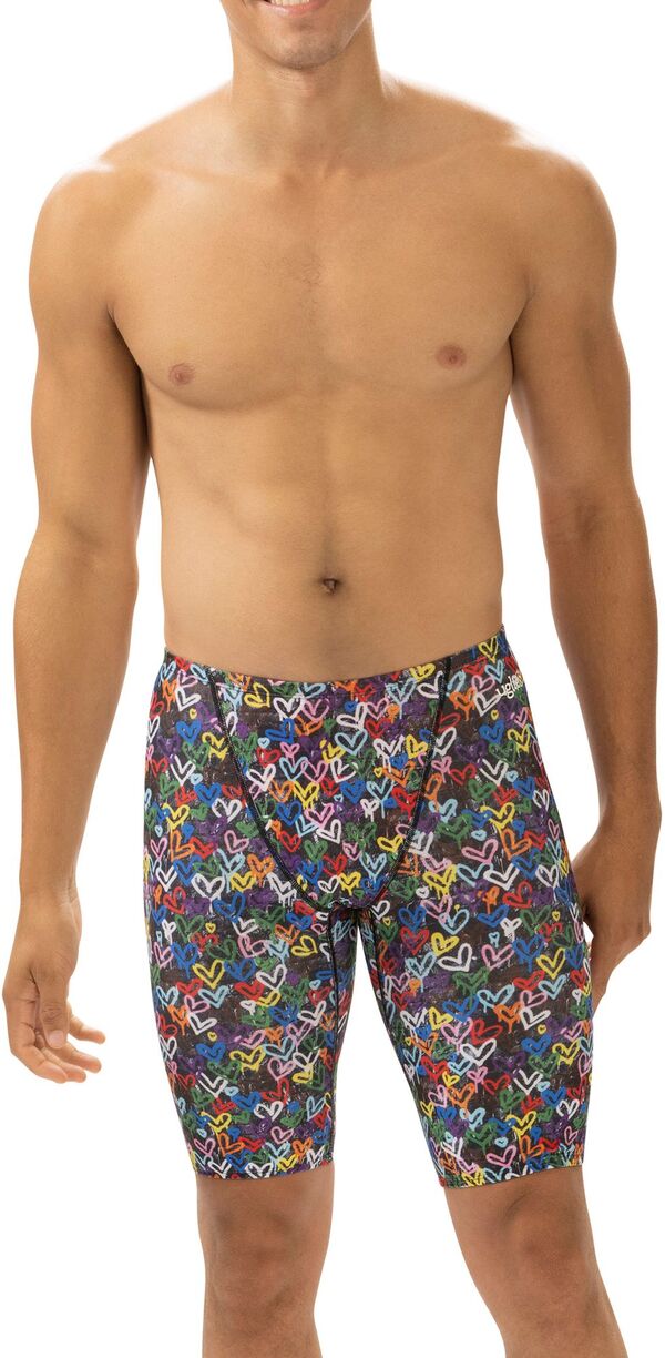ドルフィン メンズ 水着 ハーフパンツ・ショーツ プリント Dolfin Men's Uglies Zig Zag Printed Jammers Love Wins|ReVida 店