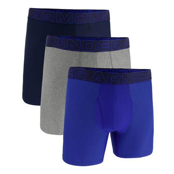 アンダーアーマー メンズ アンダー御召しもの ボクサーズボン下 Under Armour Men\u0027s Performance Tech 6 ” Boxer Briefs ? 3 Pack Royal/Steel/Midnight Navy 米国海軍