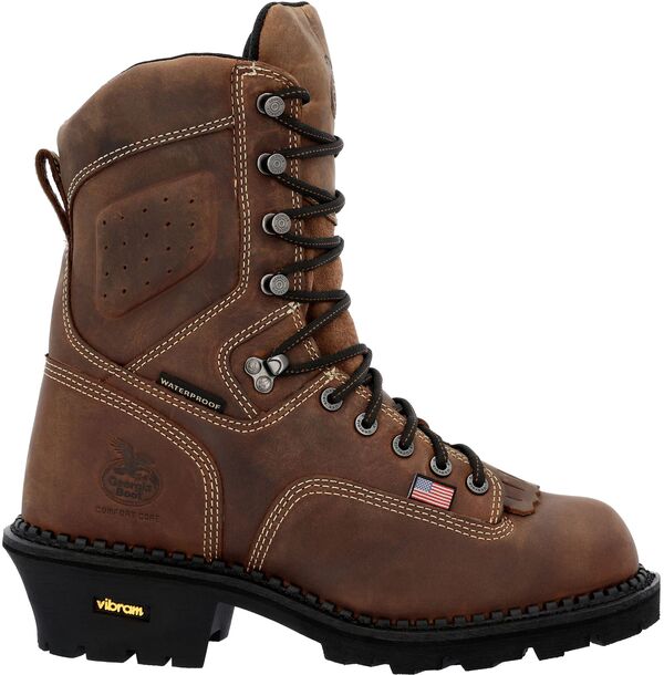 ジョージアブーツ メンズ シューズ ブーツ・レインブーツ Georgia Boots USA Logger Composite Toe Waterproof Work Boots Brown 赤銅色