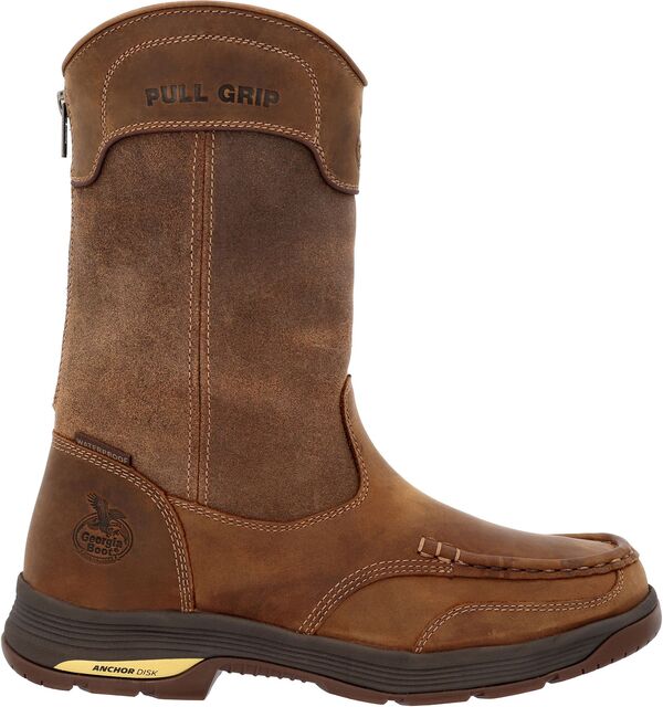 ジョージアブーツ メンズ シューズ ブーツ・レインブーツ Georgia Boots Men\u0027superLyte Waterproof Wellington Work Boots Brown 赤銅色