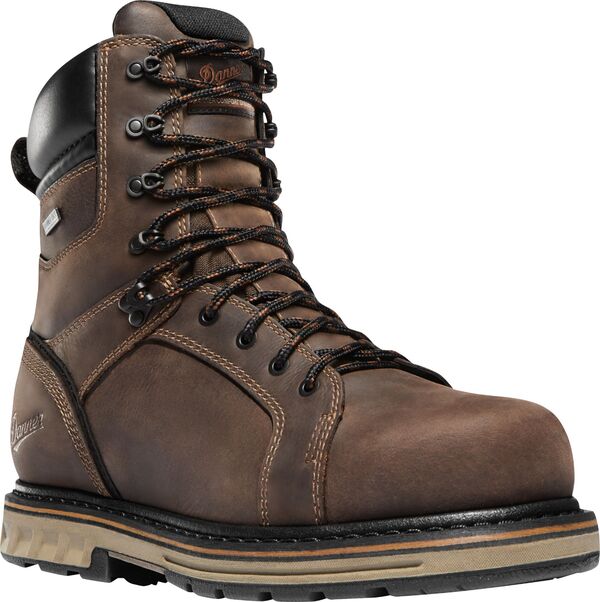 ダナー メンズ シューズ ブーツ・レインブーツ プルオーバー Danner Men\u0027steel Yard 8\" Waterproof Steel Toe Work Boots Brown 赤銅色"