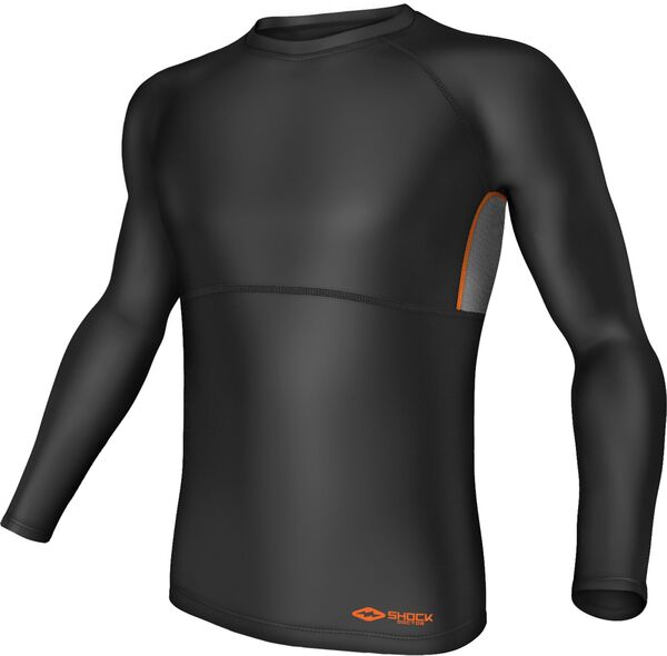 ショックドクター メンズ トップス シャツ Shock Doctor Core Compression Long Sleeve Hockey Shirt Black ブラック