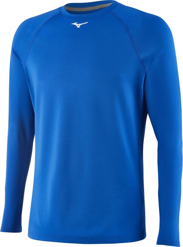 ミズノ メンズ トップス シャツ Mizuno Men's Thermo Compression Long Sleeve Shirt Royal