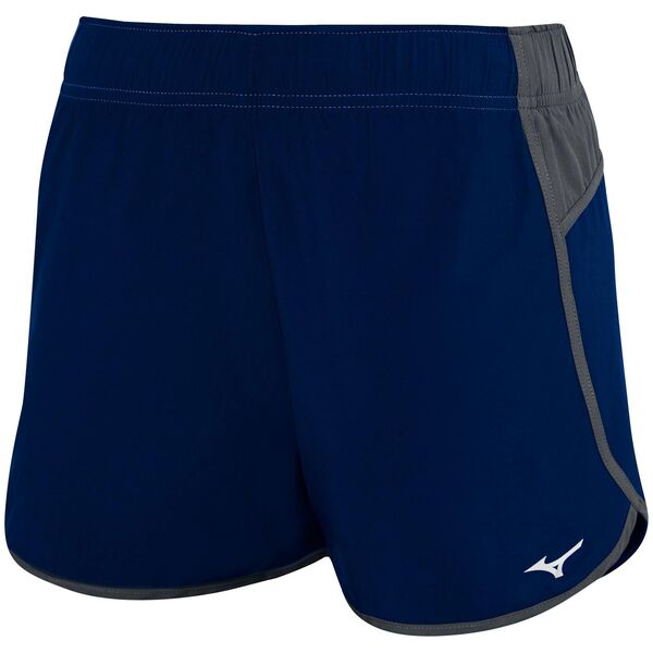 ミズノ レディース ボトムス ハーフパンツ・ショーツ ショートパンツ Mizuno Atlanta Cover Up 3.5" Volleyball Shorts Navy/Charcoal チャコール｜ReVida 店