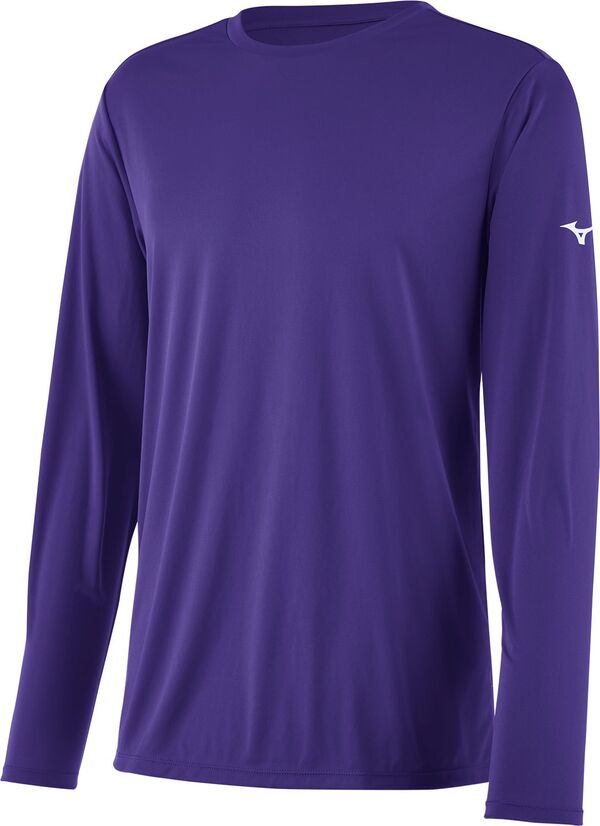 ミズノ メンズ トップス プルオーバー Mizuno Men\u0027s NXT Long Sleeve Shirt Purple パープル トップス-カジュアルシャツ
