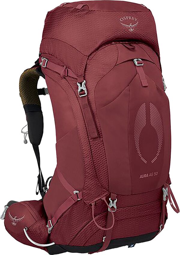 牡かき鳴らす レディース 御徒面子 うしろ側容器に並べる・背嚢 Osprey Women\u0027s AuraG 50 Backpack Berry Sorbet Red 赤いこと